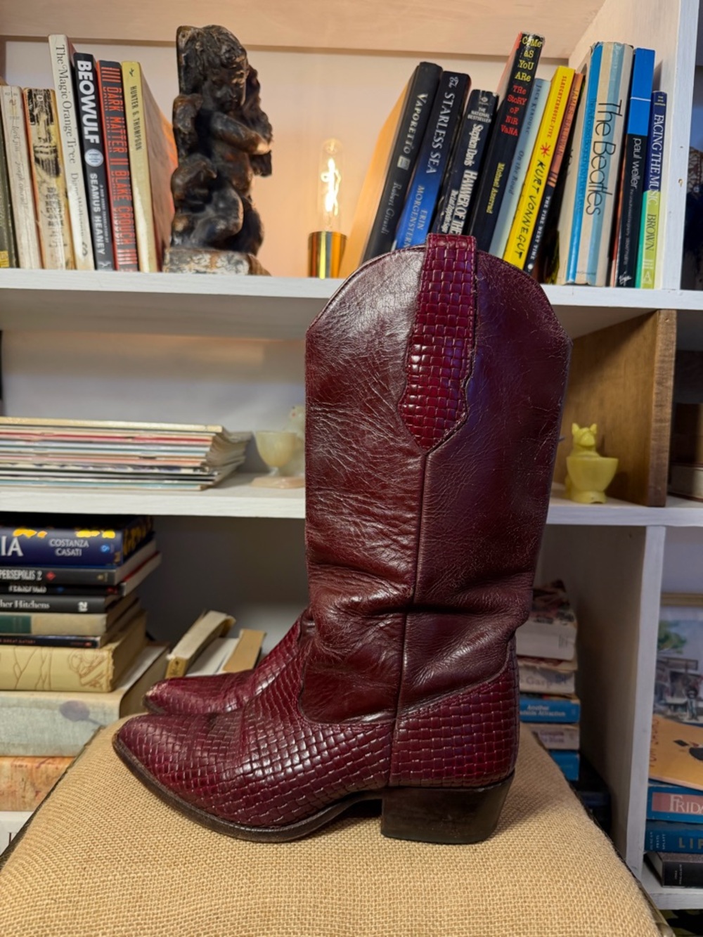 Burgundy Western Cowboy Boots